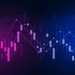 Stock chart colorful image
