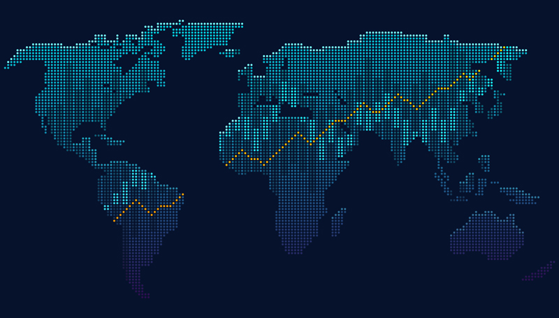 Trading map dots
